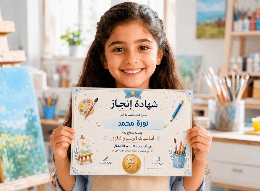A Certificate of Achievement that celebrates their talent