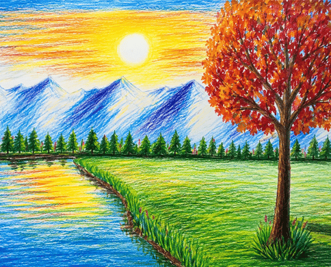 Landscape — Reem, age 8